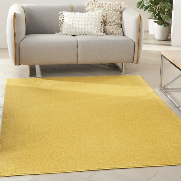 4' X 6' Yellow Indoor Outdoor Area Rug - GreatEagleInc