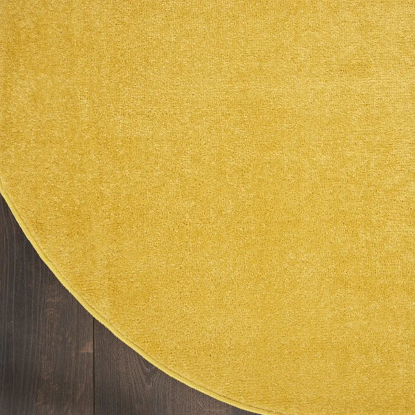 4' Yellow Round Indoor Outdoor Area Rug - GreatEagleInc