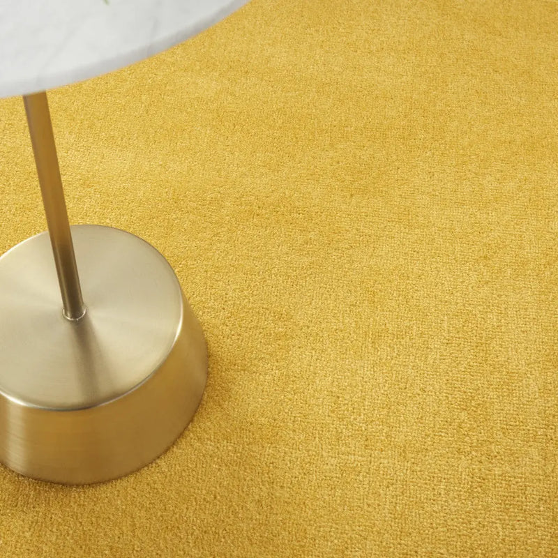 4' Yellow Round Indoor Outdoor Area Rug - GreatEagleInc