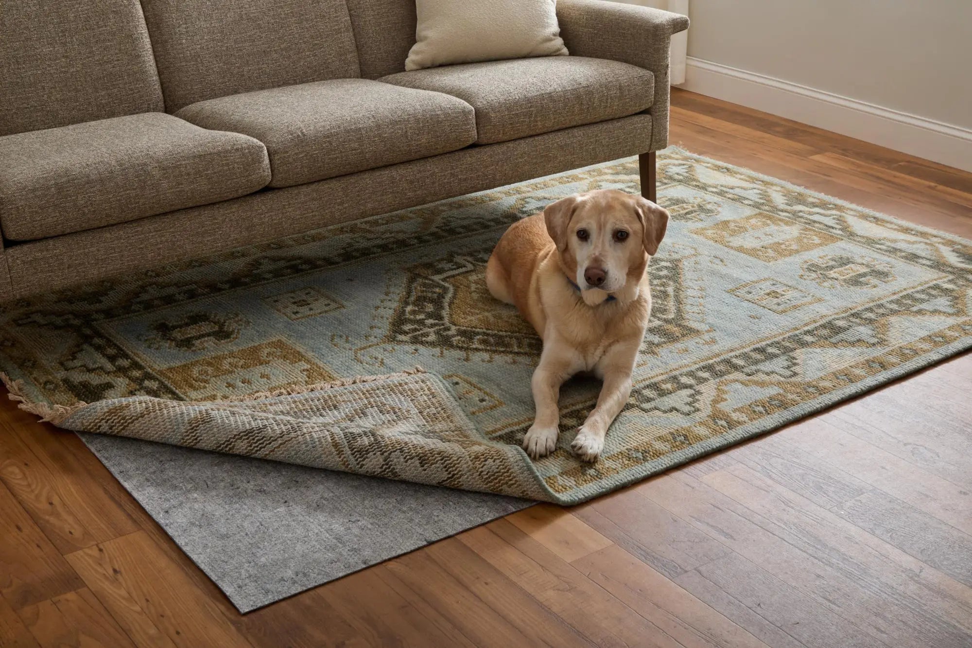 4' x 6' Gray And Black Non Slip Rug Pad Homeroots Home Decor
