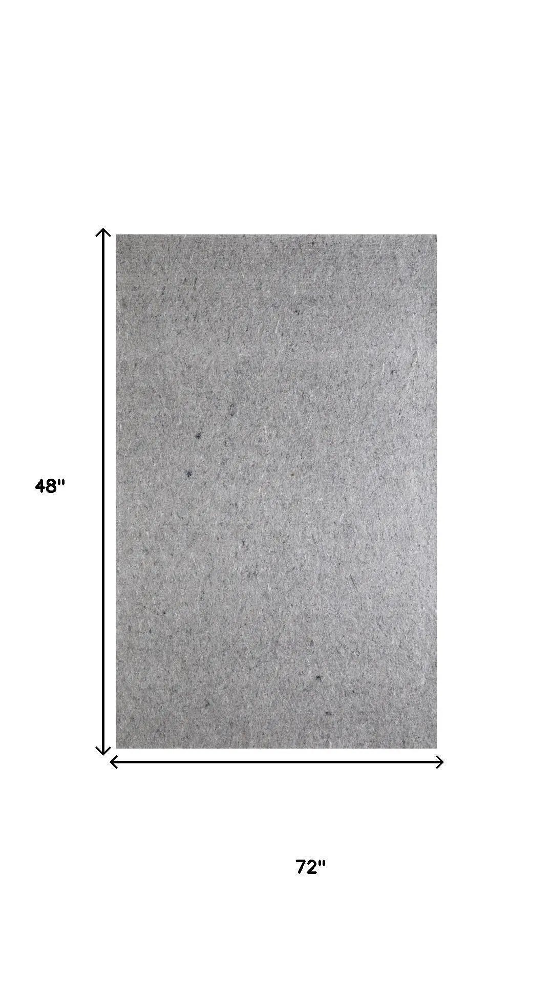 4' x 6' Gray Non Slip Rug Pad Homeroots Home Decor