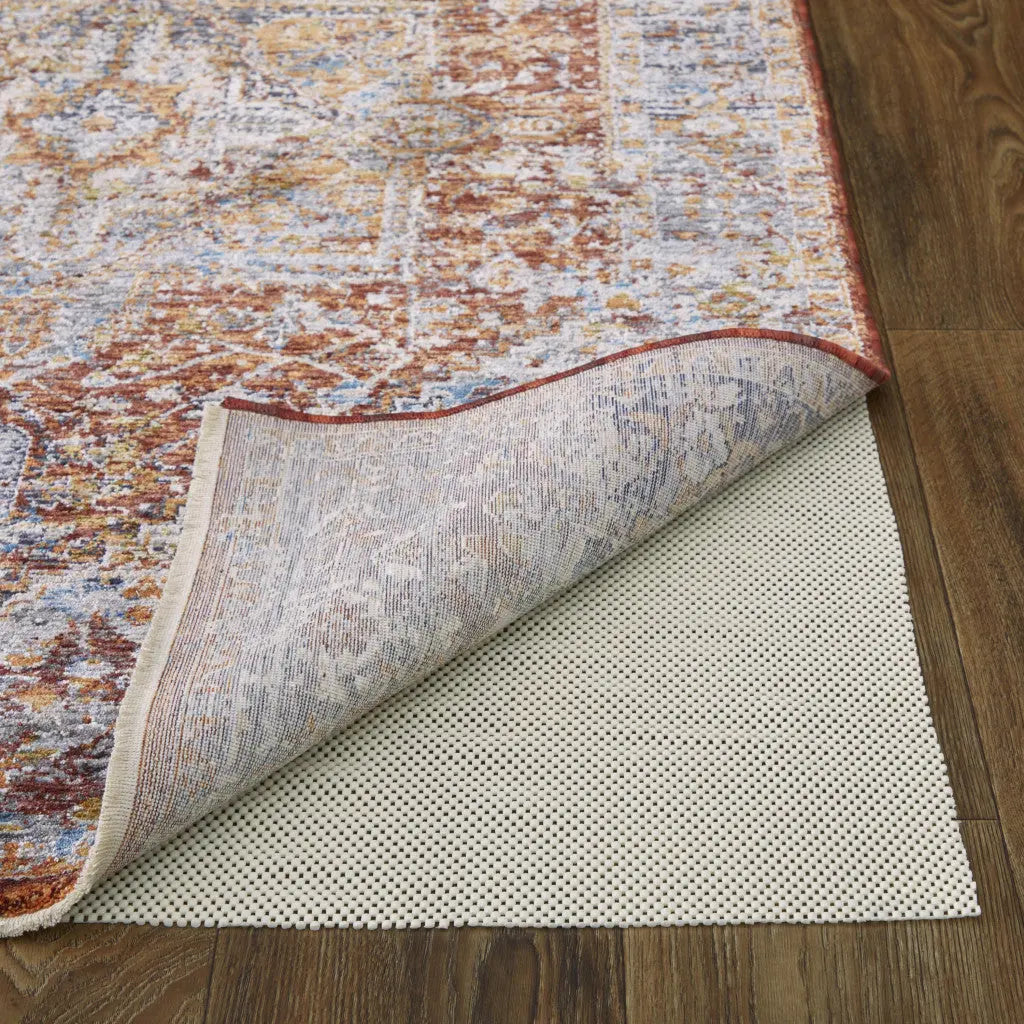4' x 6' White Non Slip Rug Pad Homeroots Home Decor