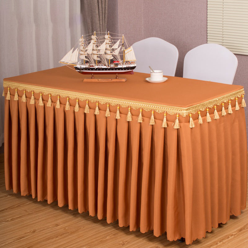 Home Hotel Tablecloth Dinning Table Set Decorating Wedding Decor Table Cloth White Coffee Table for Living Room Table Cover Light Brown