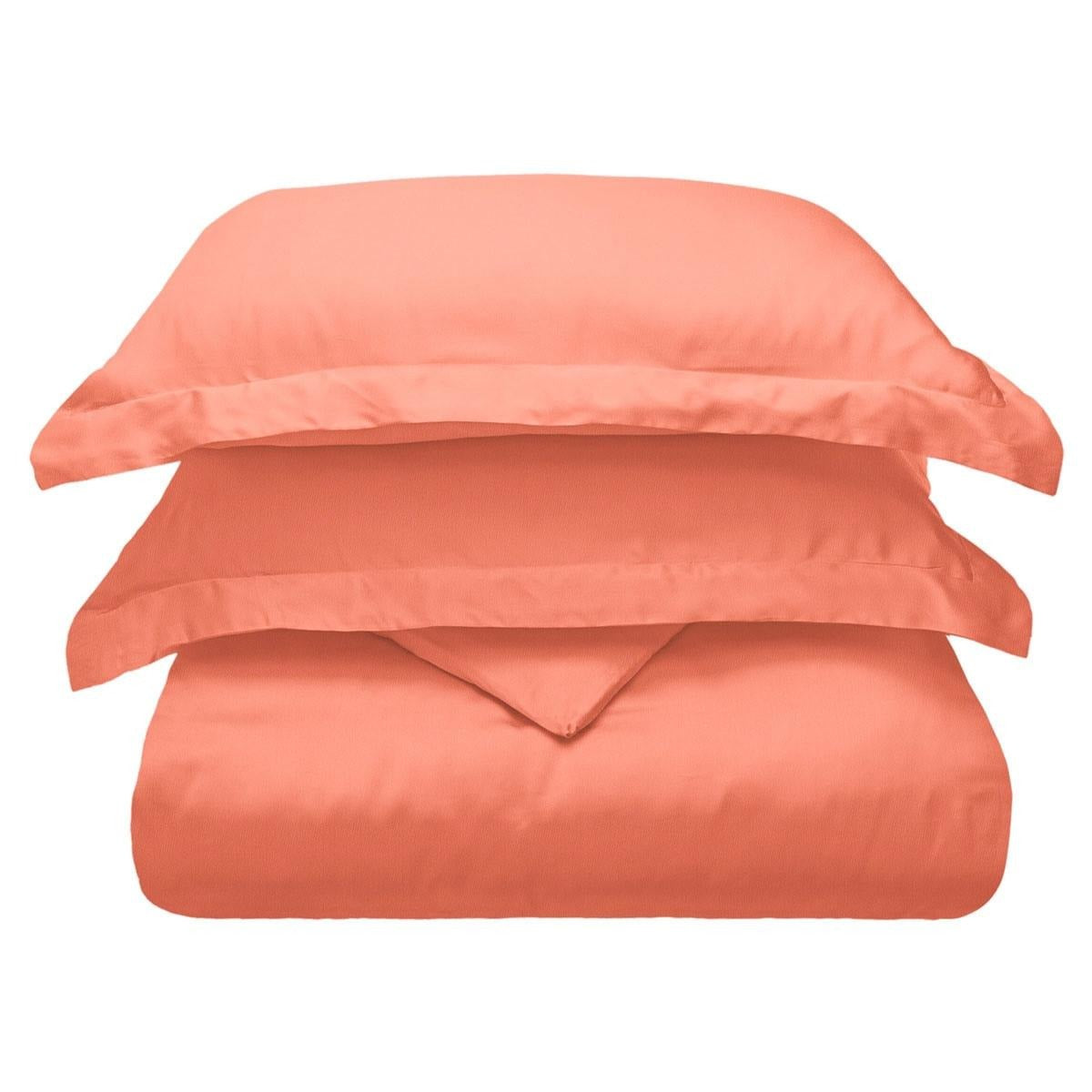 Coral King Cotton Blend 300 Thread Count Washable Duvet Cover Set - Bed & Bath