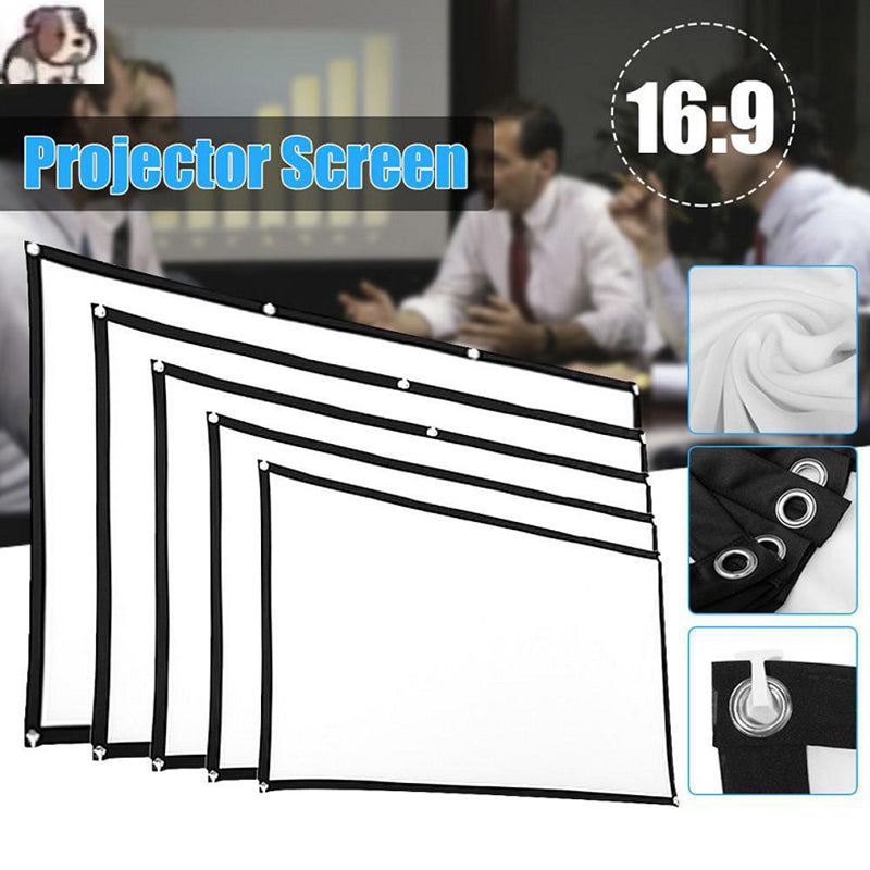 16:9 Projector Screen Fabric 100 120 Inch Screen Projection Portable Reflective Cloth For Xgimi H3 H2 YG400 For Beamer