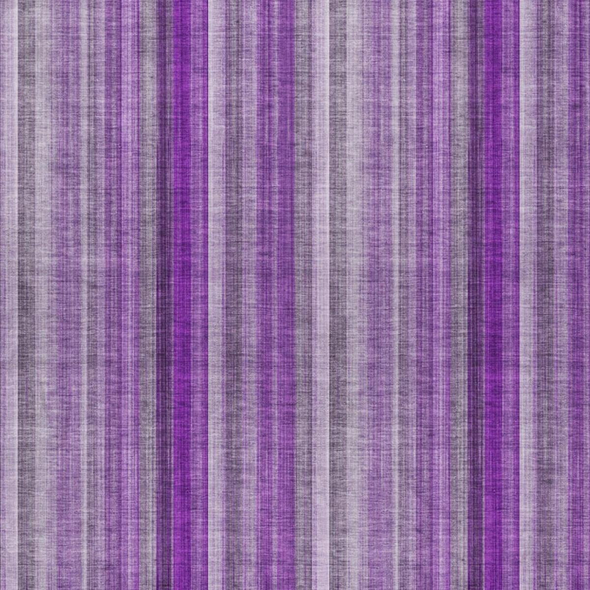 10' X 14' Purple And Gray Striped Shag Washable Area Rug With UV Protection - Home & Garden