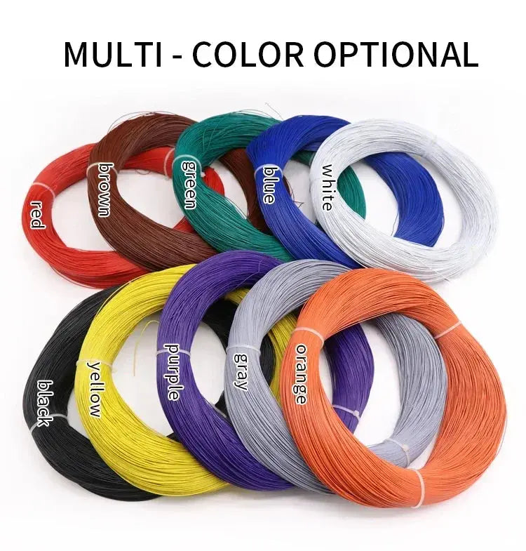 5/10/50M UL1571 Electronic Wire 32 30 28 26 24 22 20 18 16 AWG PVC Insulated Tinned Copper Environmental LED Line DIY Cord GreatEagleInc