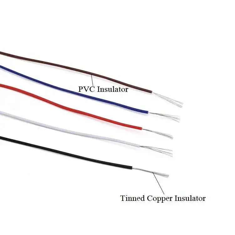 5/10/50M UL1571 Electronic Wire 32 30 28 26 24 22 20 18 16 AWG PVC Insulated Tinned Copper Environmental LED Line DIY Cord GreatEagleInc