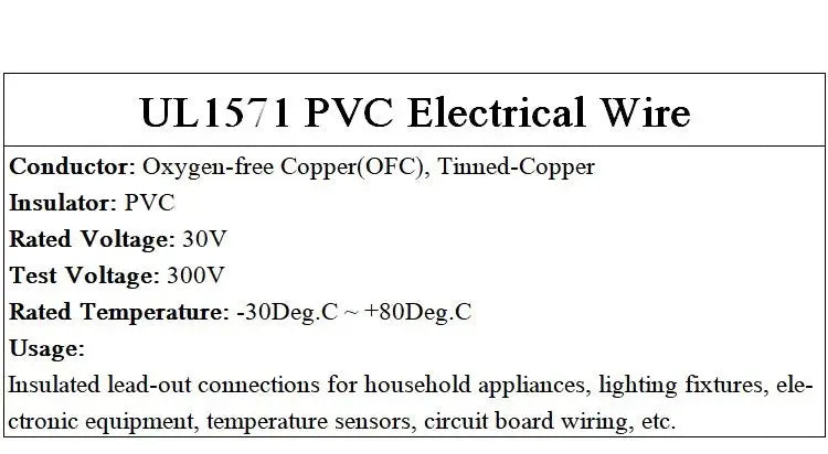 5/10/50M UL1571 Electronic Wire 32 30 28 26 24 22 20 18 16 AWG PVC Insulated Tinned Copper Environmental LED Line DIY Cord GreatEagleInc