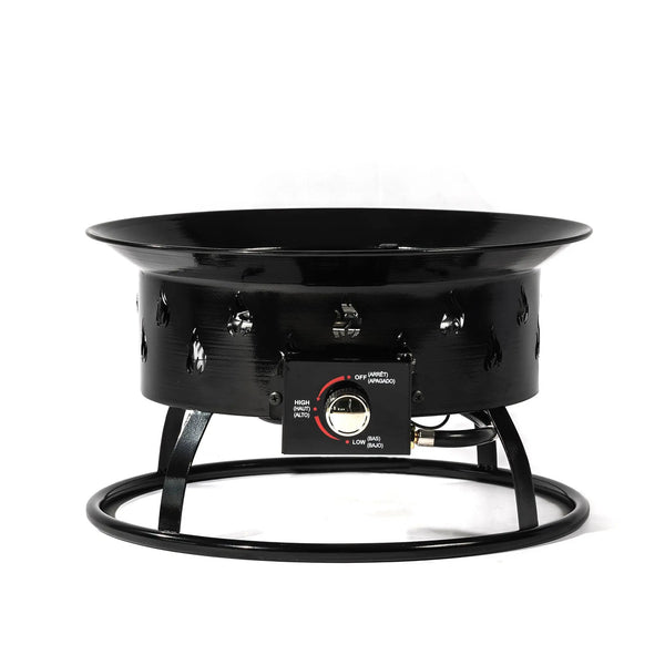 50000 BTU 19" Black Steel Propane Round Fire Pit - GreatEagleInc
