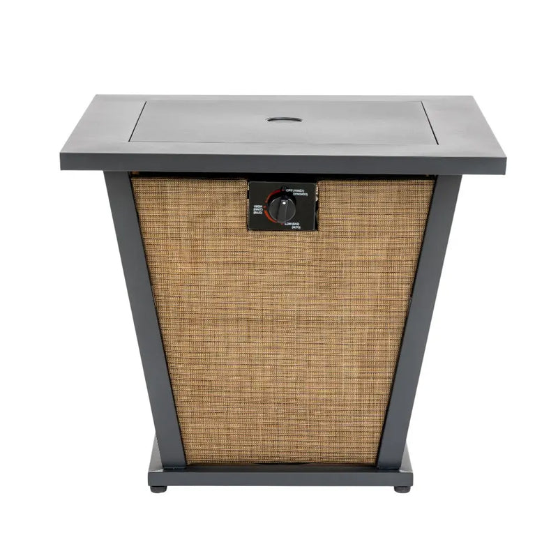 50000 BTU 28" Black Steel Propane Square Fire Pit With Cover Homeroots Outdoor