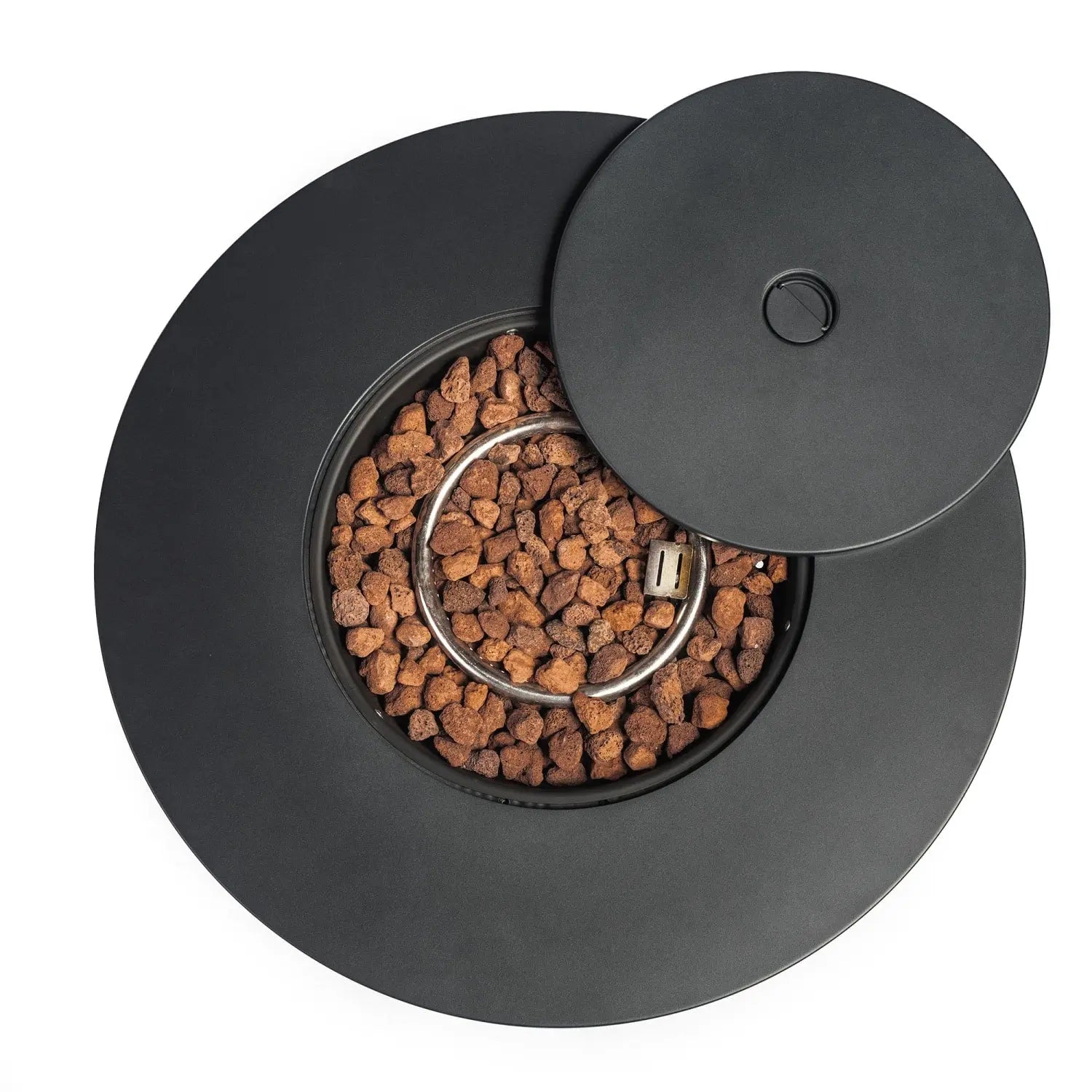 50000 BTU 30" Black Steel Propane Round Fire Pit Homeroots Outdoor
