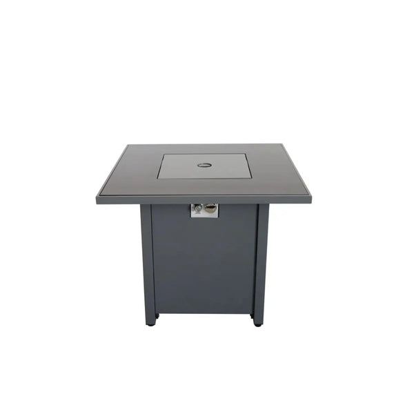 50000 BTU 30" Black Steel Propane Square Fire Pit With Cover Homeroots Outdoor