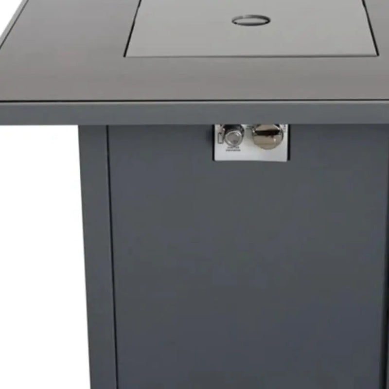 50000 BTU 30" Black Steel Propane Square Fire Pit With Cover Homeroots Outdoor