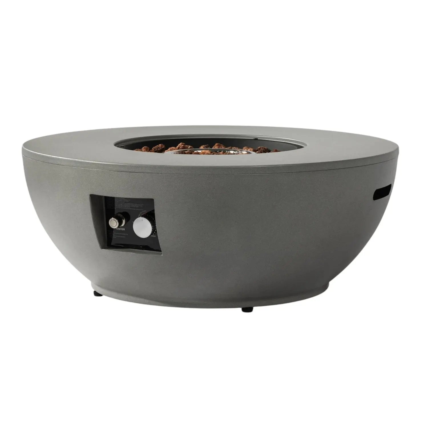 50000 BTU 36" Gray Steel Propane Round Fire Pit With Cover Homeroots Outdoor