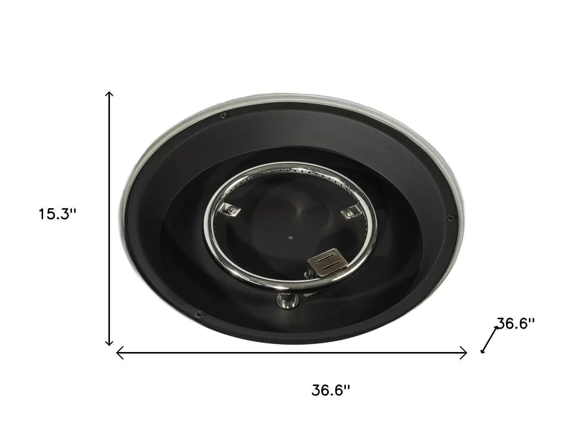 50000 BTU 37" Gray Steel Propane Round Fire Pit With Cover Homeroots Outdoor