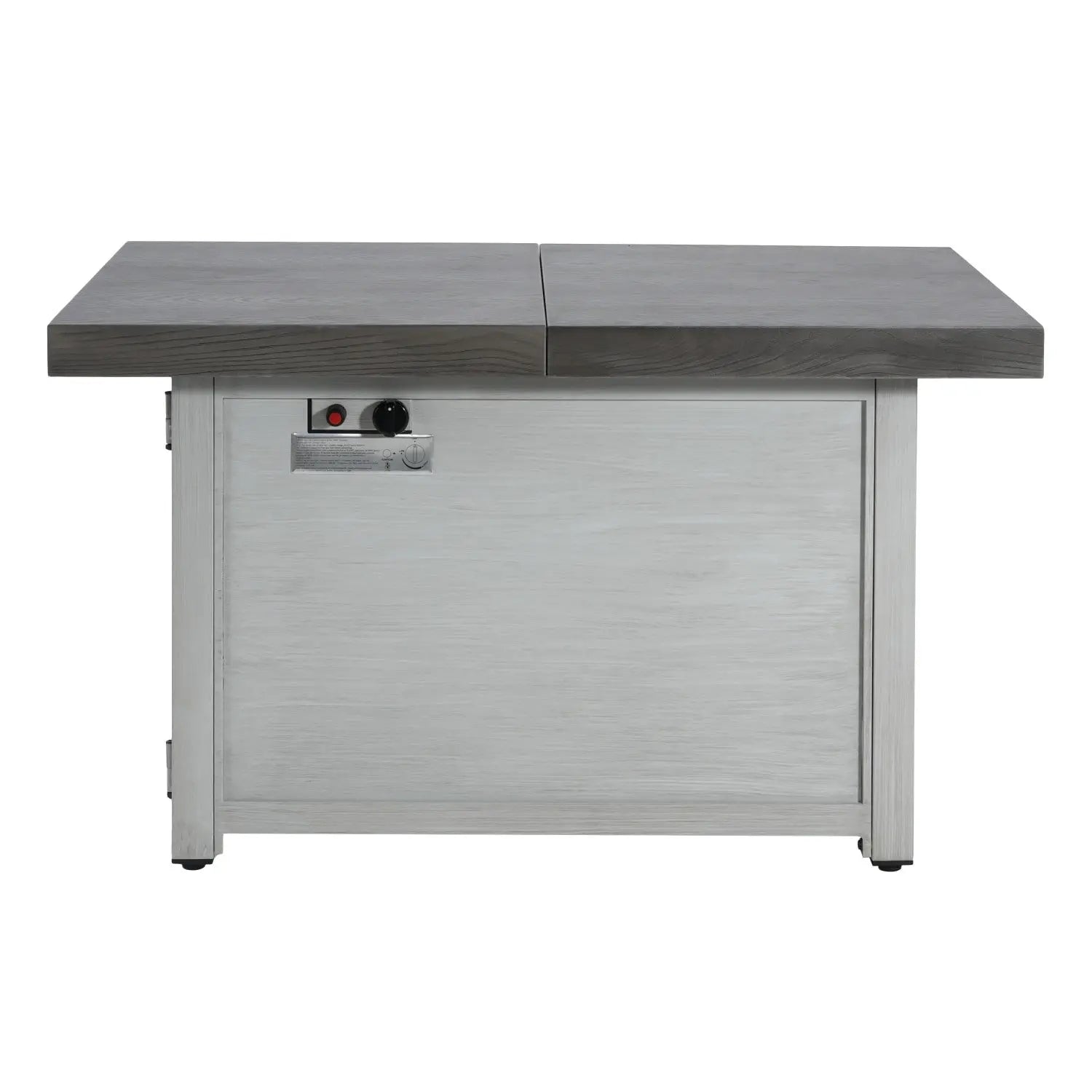 50000 BTU 45" Gray Aluminum Propane Rectangular Fire Pit With Cover Homeroots Outdoor