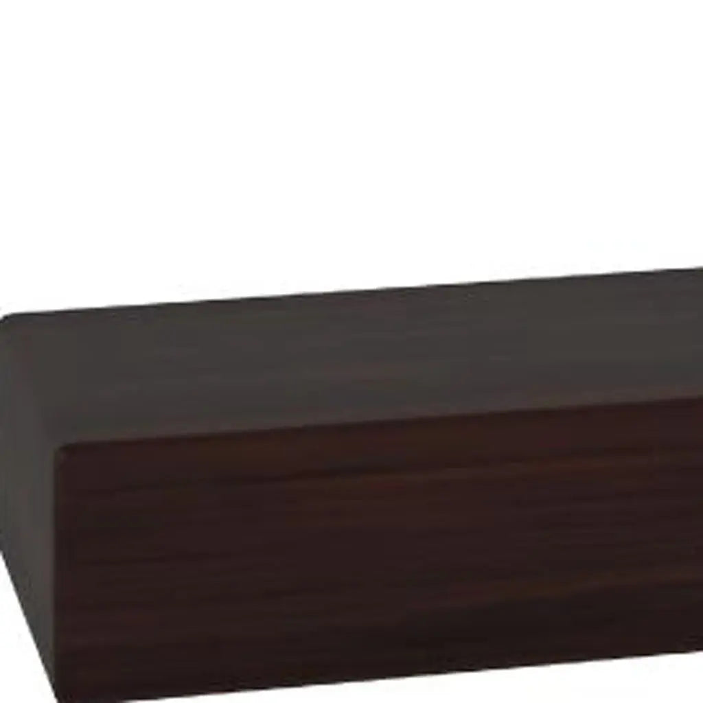 50" Espresso Wood Wall Mounted Floating Shelf Homeroots Organization