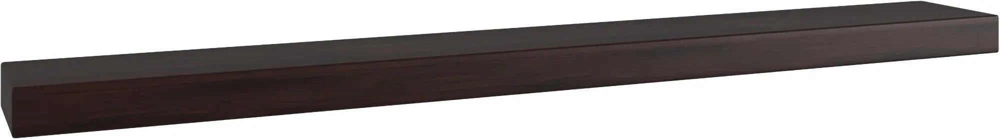 50" Espresso Wood Wall Mounted Floating Shelf Homeroots Organization