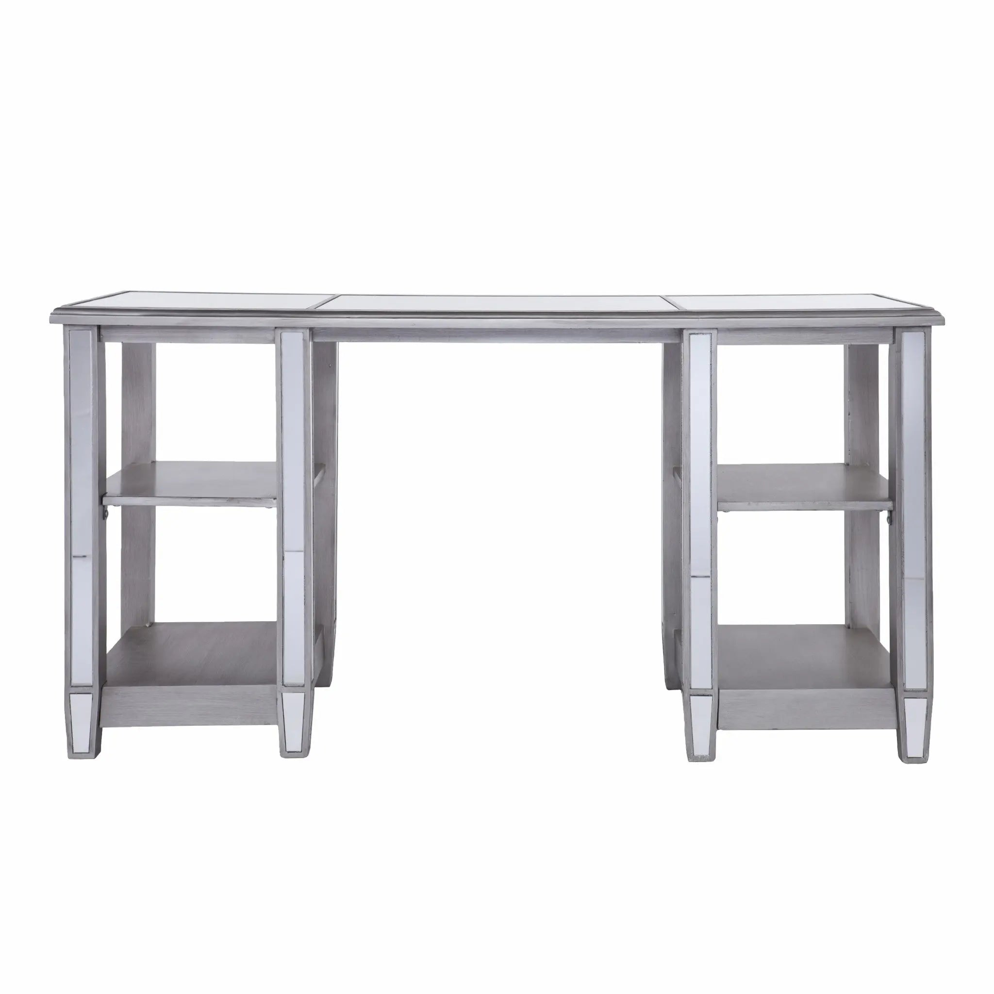 50" Silver Wood Mirrored Homeroots Office