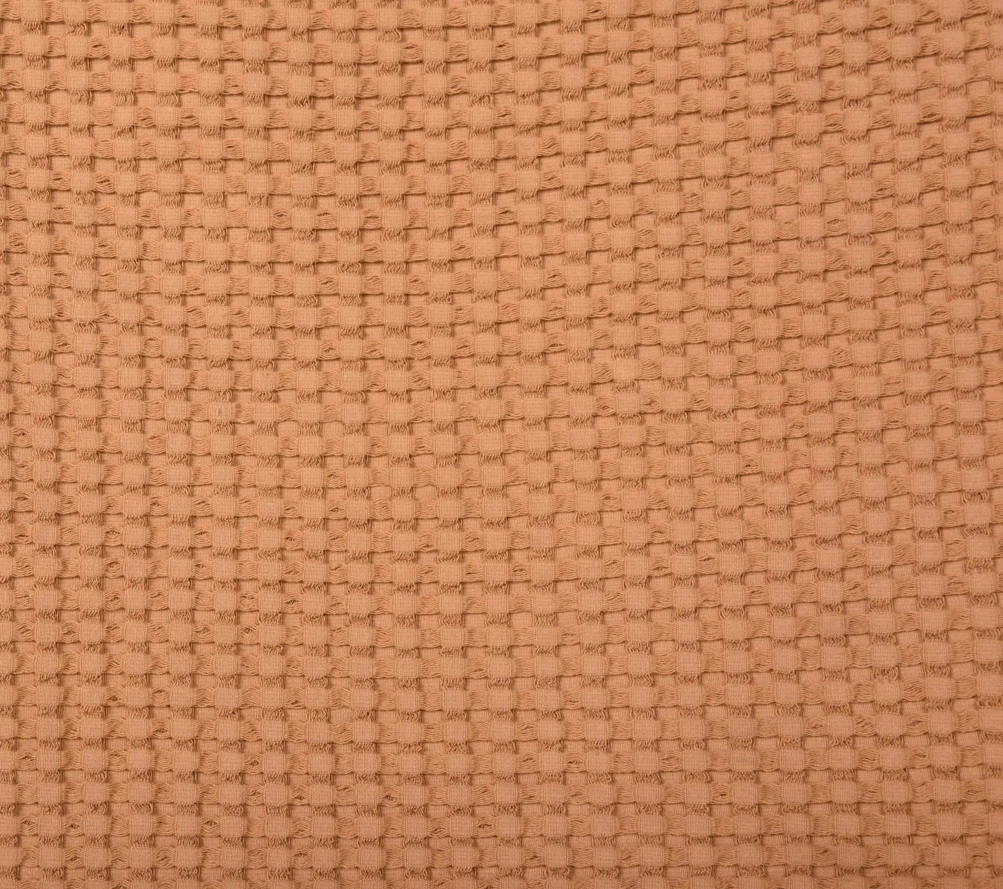 50" X 60" Amber Cotton Waffle Weave Throw Blanket Homeroots Home Decor
