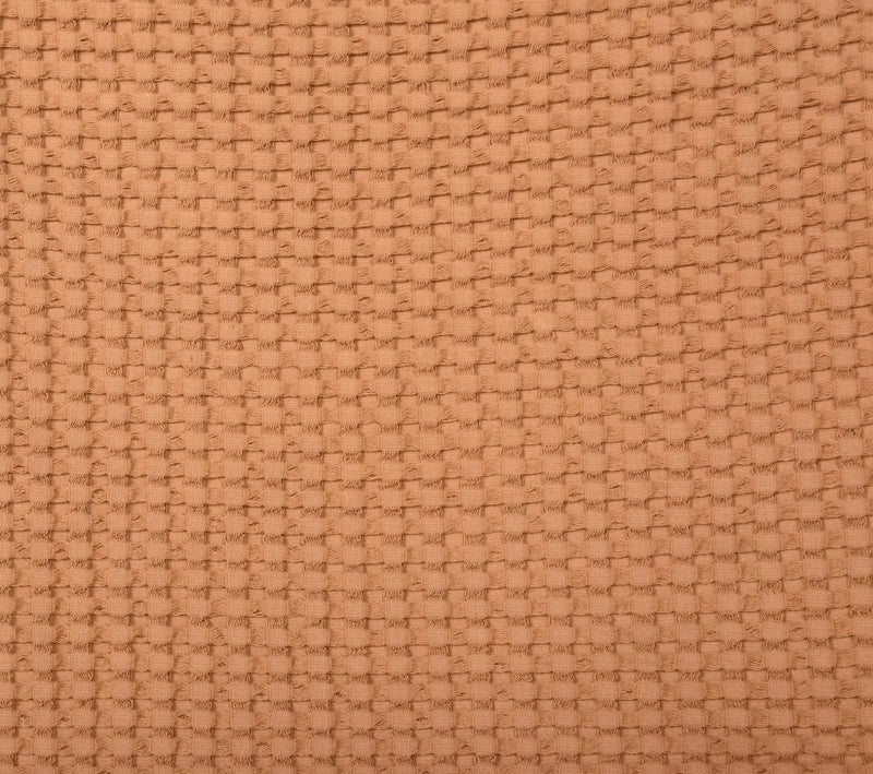 50" X 60" Amber Cotton Waffle Weave Throw Blanket Homeroots Home Decor