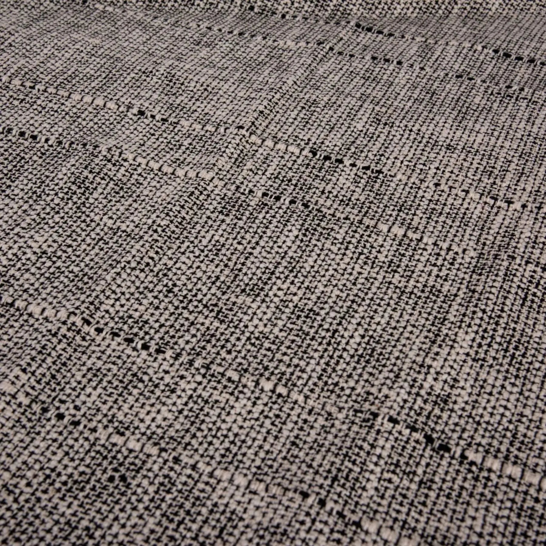 50" X 60" Black And Natural Cotton Throw Blanket with Fringe Homeroots Home Decor