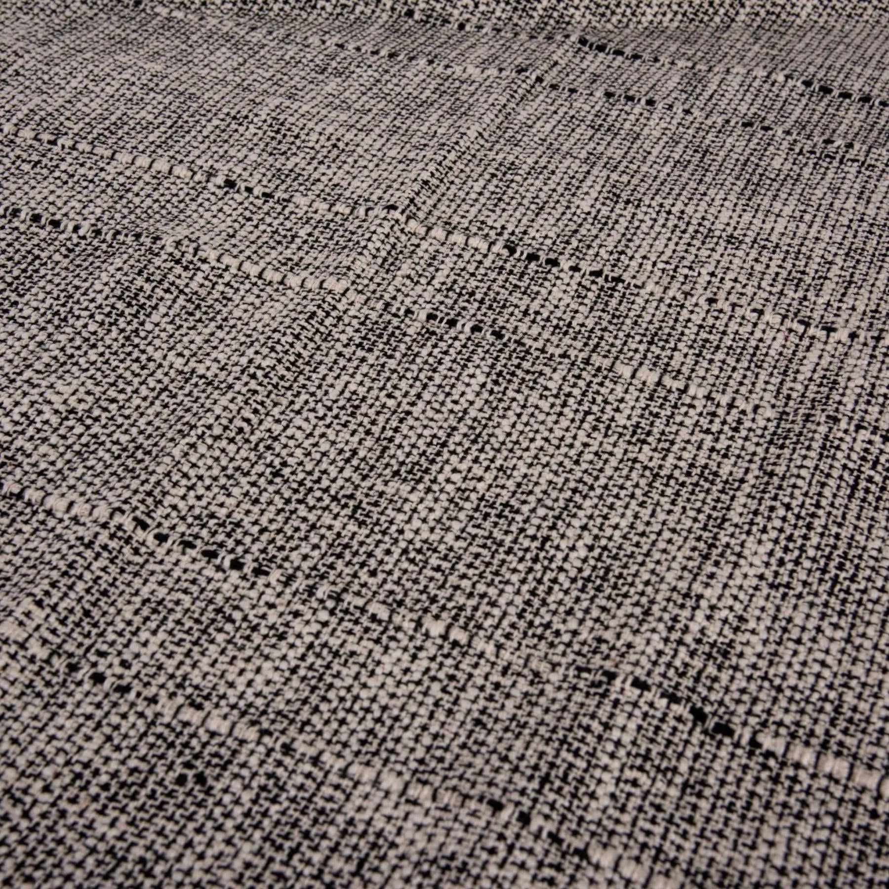 50" X 60" Black And Natural Cotton Throw Blanket with Fringe Homeroots Home Decor