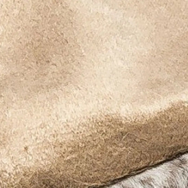 50" X 60" Brown and Taupe Faux Fur Animal Print Plush Throw Blanket Homeroots Home Decor