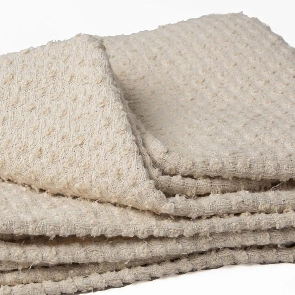 50" X 60" Cream Basketweave Throw Blanket with Tassels Homeroots Home Decor