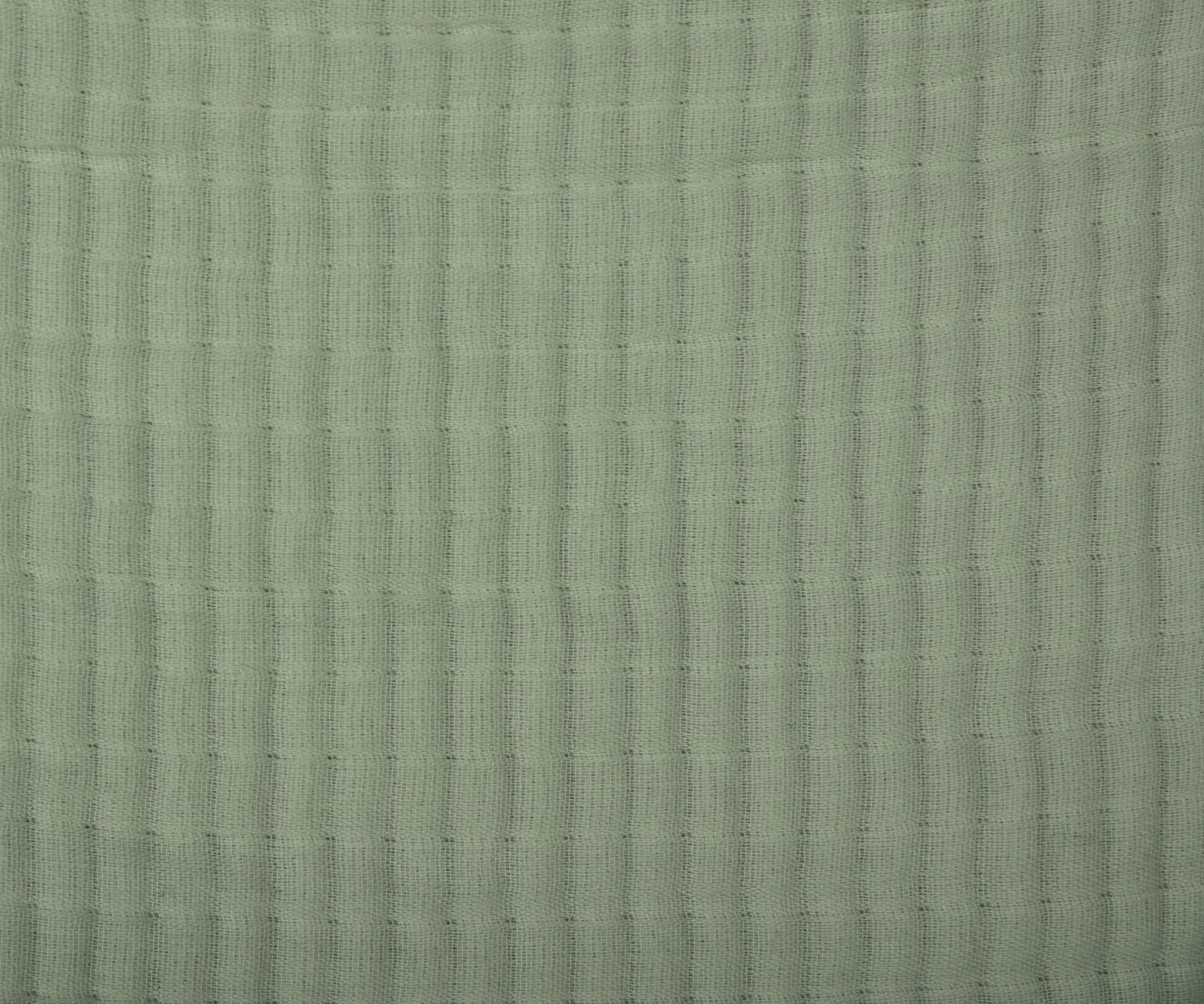 50" X 60" Sage Cotton Throw Blanket with Tassels Homeroots Home Decor