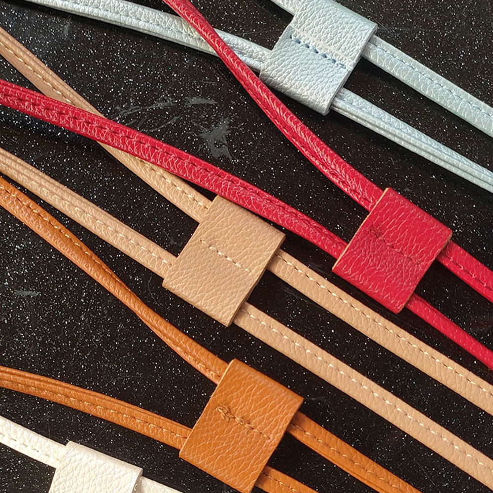 Women Detachable Pu Leather Bag Strap Diy Replacement Bucket Bag Drawstring Rope Backpack Beam Pocket Purse Accessories