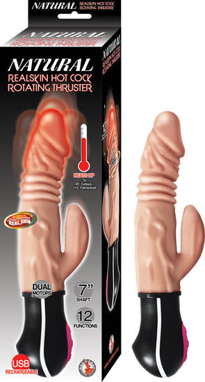 Natural Realskin Hot Cock Rotating Thruster(out Feb)
