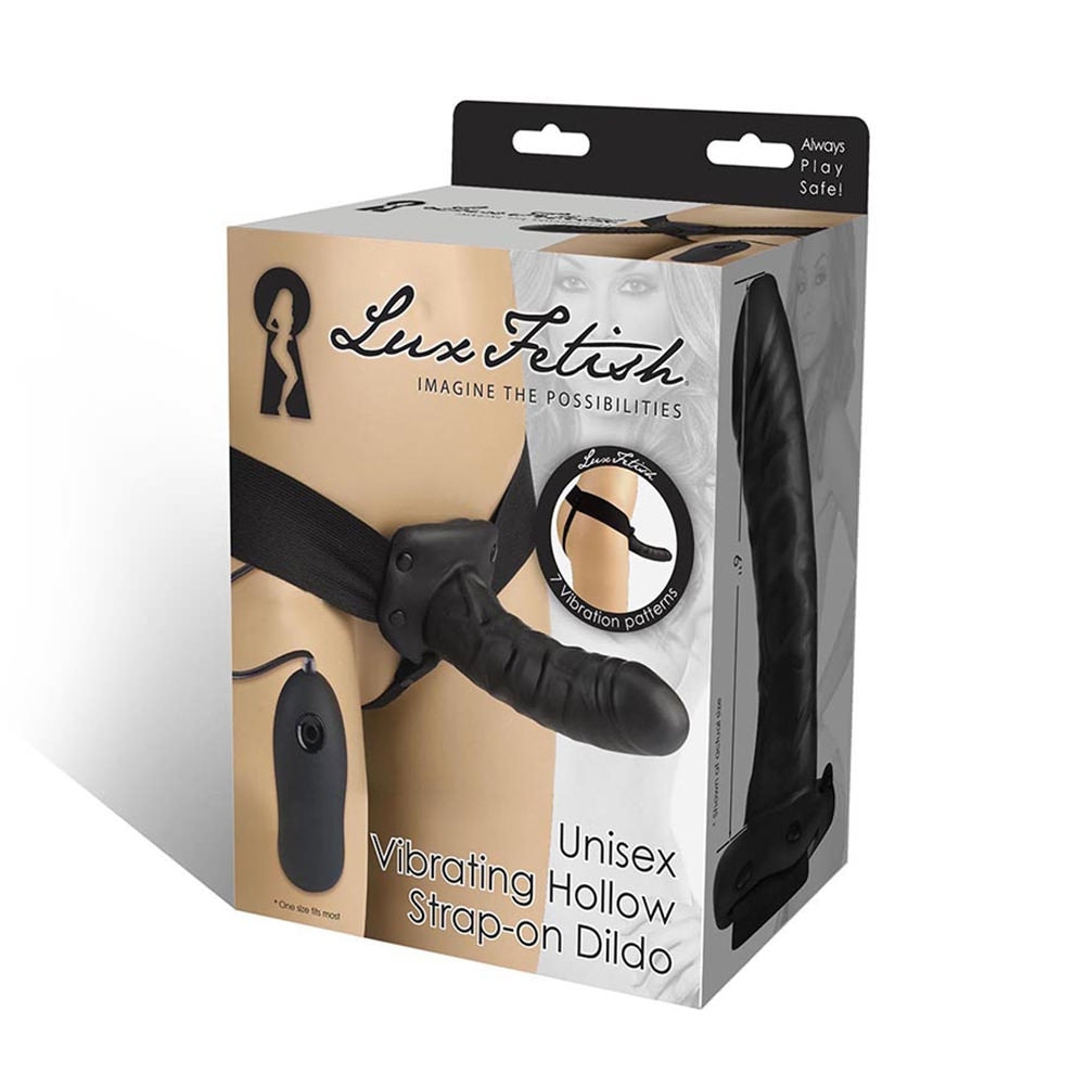 Unisex Vibrating Hollow Strap On Dildo - GreatEagleInc
