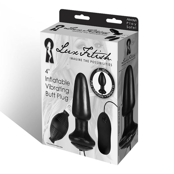 4in Inflatable Vibrating Butt Plug - GreatEagleInc