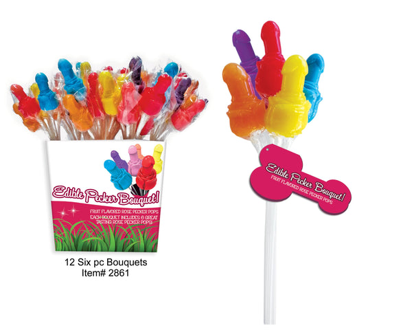Pecker Candy Bouquet 72 Pcs Pail Display - GreatEagleInc