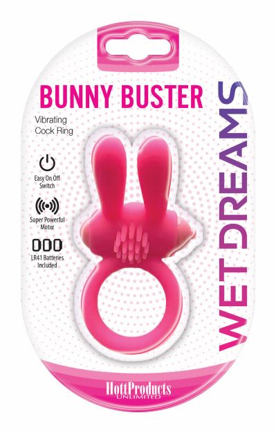 Wet Dreams Bunny Buster Cock Ring W/ Turbo Bunny Motor - GreatEagleInc