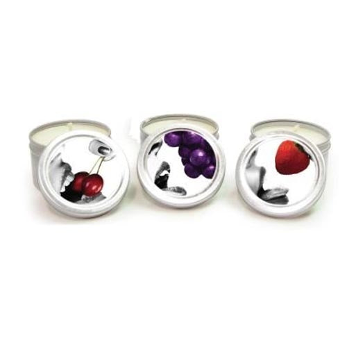 Candle 3 Pack Edible Cherry Grape Strawberry - GreatEagleInc
