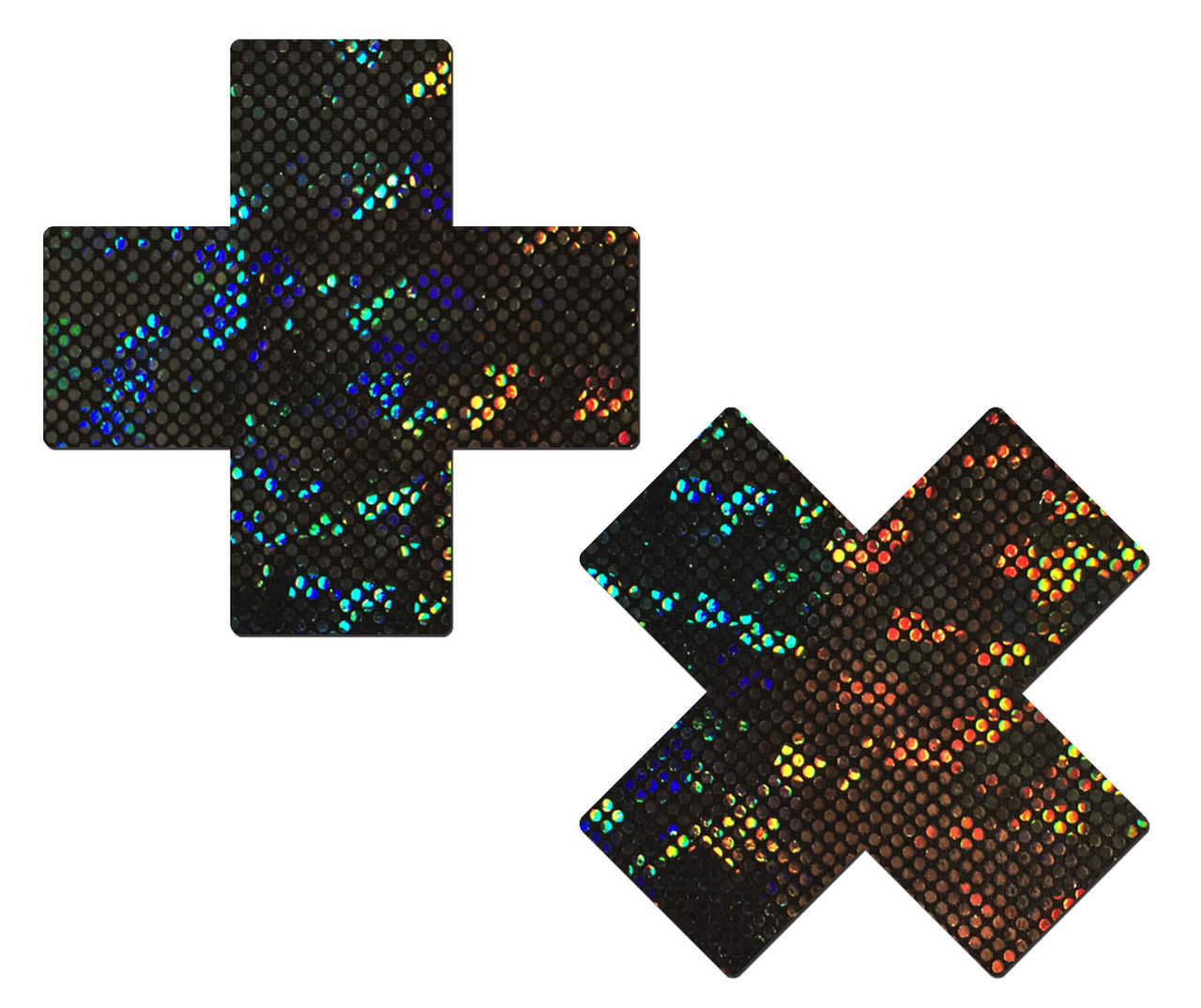 Pastease Shattered Glass Disco Ball Glitter Black Cross - Adult Products