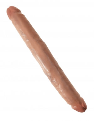 King Cock 12 Slim Double Dildo Tan 