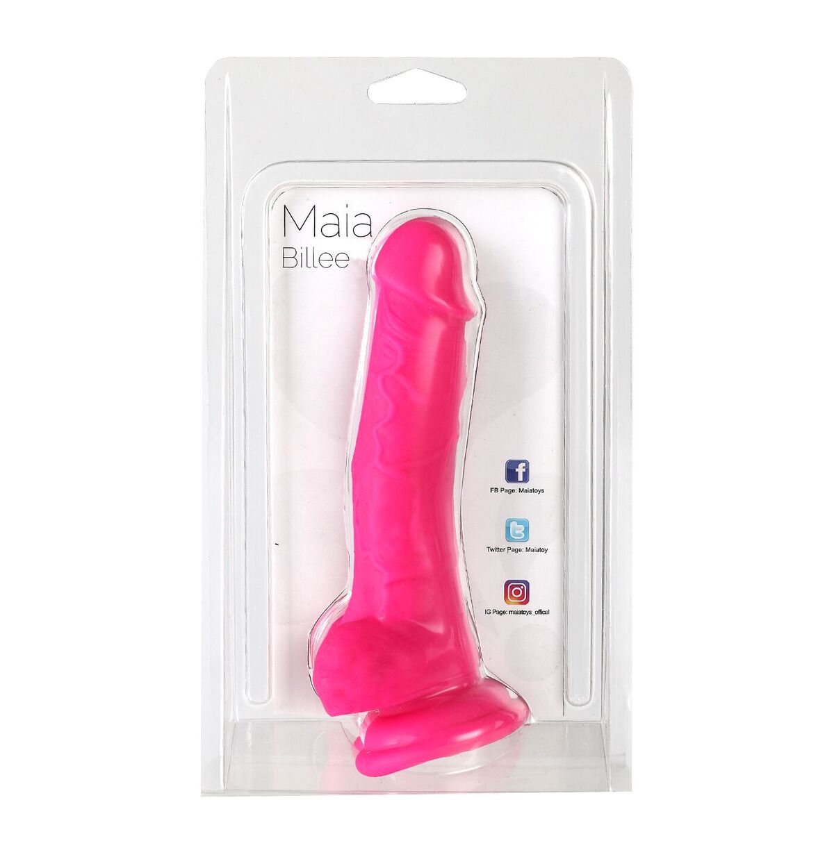 Billee 7 Realistic Silicone Dong Neon Pink " - GreatEagleInc