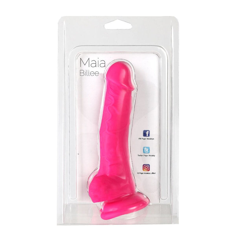 Billee 7 Realistic Silicone Dong Neon Pink " - GreatEagleInc