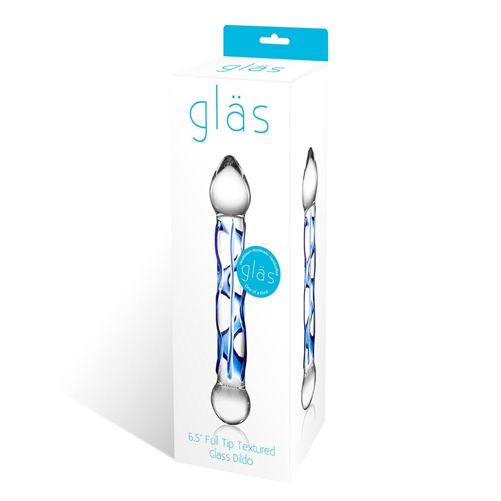 Glas 6.5 Full Tip Textured Glass Dildo " Default Title