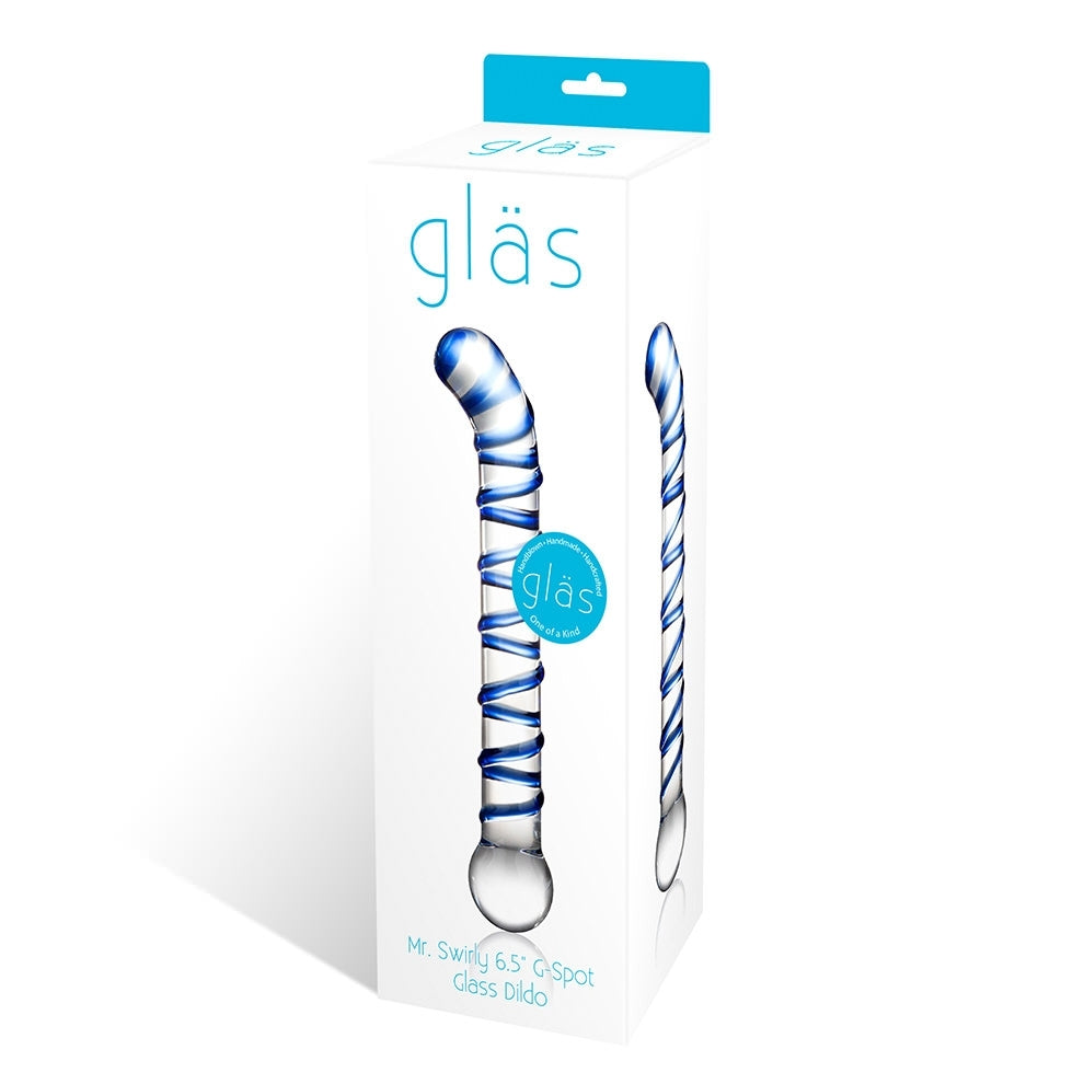 Glas Mr. Swirly 6.5 G-spot Glass Dildo " - GreatEagleInc