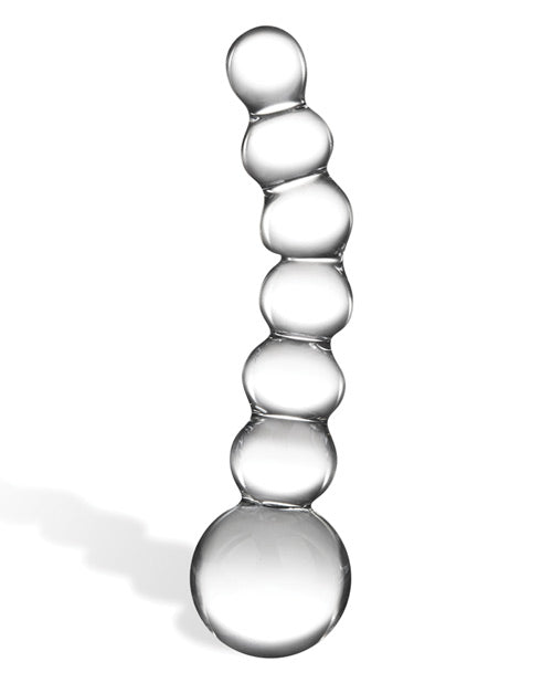 5 In Curved Glass Beaded Dildo - GreatEagleInc
