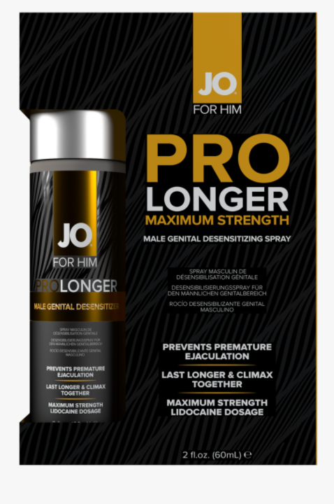Jo Prolonger Spray W/lidocaine Male Genital Desensitizer 60ml - GreatEagleInc