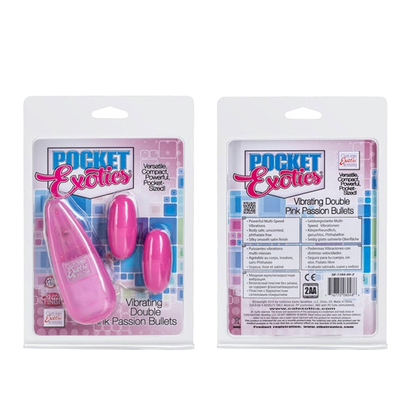 Pocket Exotics Double Pink Passion Bullet - GreatEagleInc