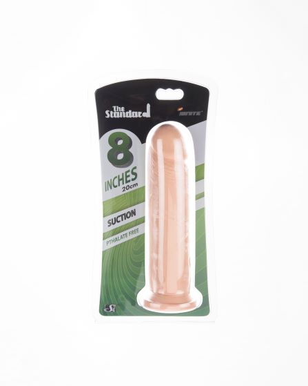 Cock 8in W/suction Cup - Flesh - Adult Products