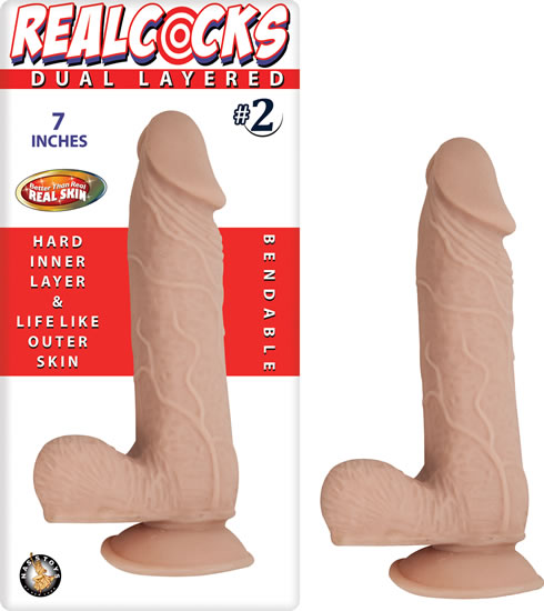 Real Cocks Dual Layered #2- 7 " - GreatEagleInc