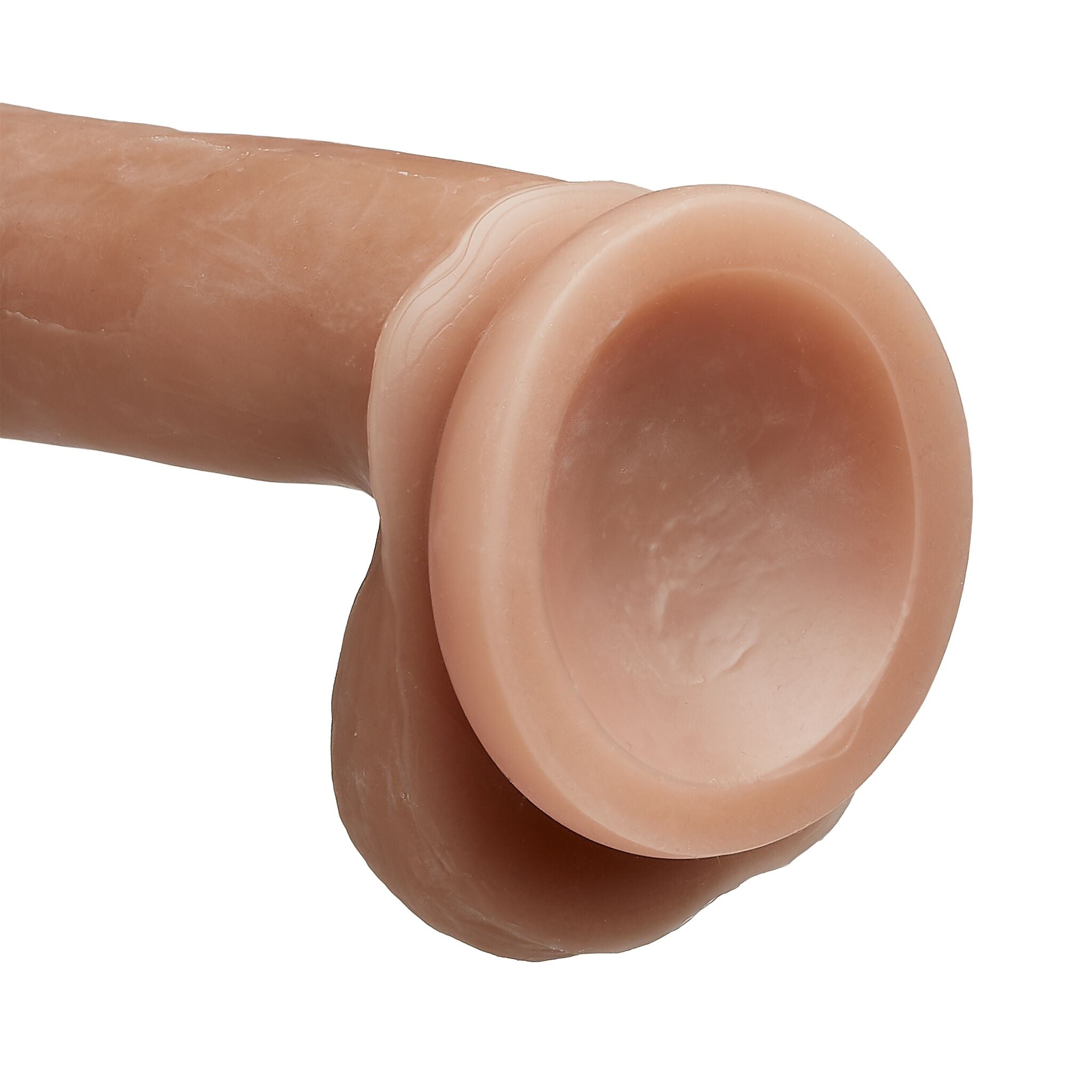 Cloud 9 Dual Density Dildo Touch 7in W/ Balls Tan/ Mocha - GreatEagleInc